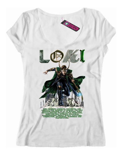 Remera Mujer Marvel Loki Pelicula Comics Dc Mv23 Dtg Premium