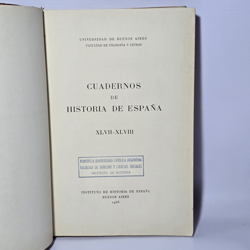 Antiguo Libro Cuadernos De Historia De España 68 Uba Ro 2412 (Usado)