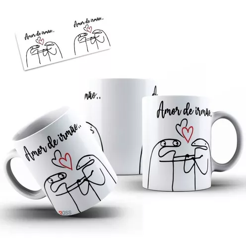 Caneca Personalizada Meme Flork - O Pouco Que Sei do Amor