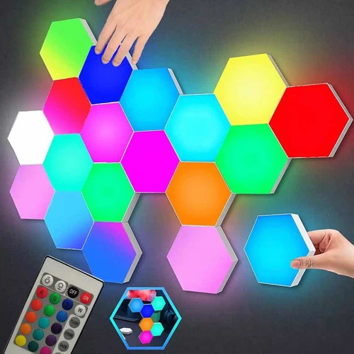 Luces Led Modulos Hexagonales -  X 3 - Rgb - Universo Mágico