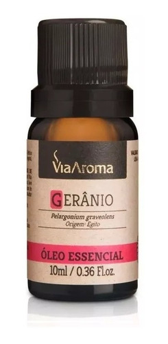 Oleo Essencial De Geranio 10 Ml - Via Aroma
