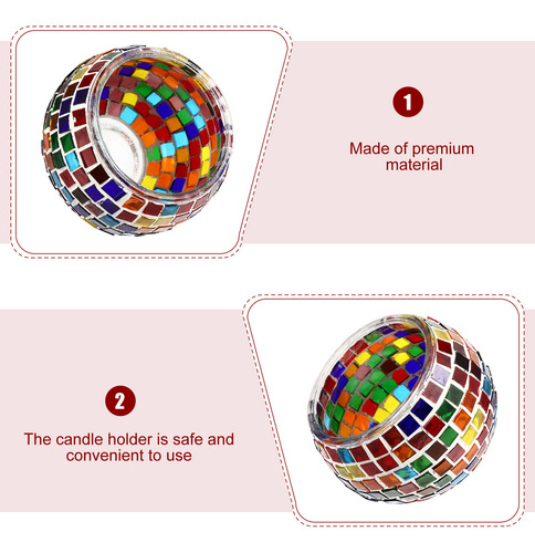 Soporte Moderno Para Uso Doméstico Con Portavelas De Cristal