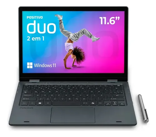 Notebook 2 em 1 Positivo Duo Intel Celeron N4500 4GB RAM ...