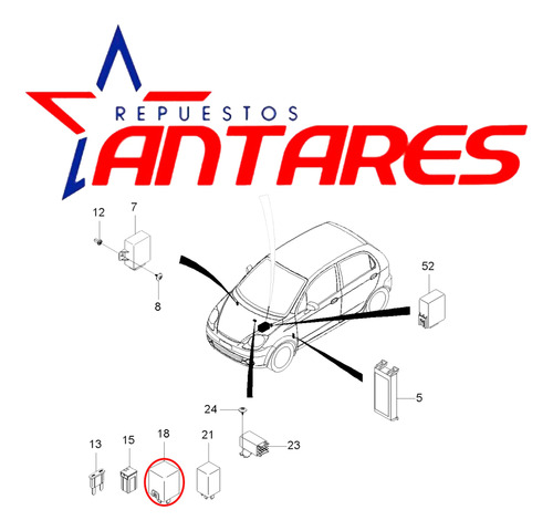 Flasher Luces Intermitentes Chevrolet Spark Antares