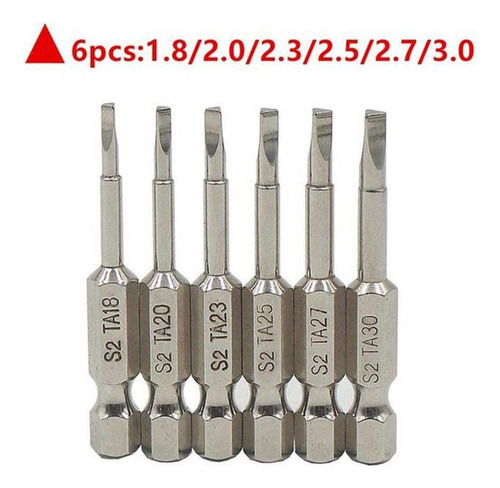 . Paquete De 6 Puntas De Destornillador Triangular 1/4
