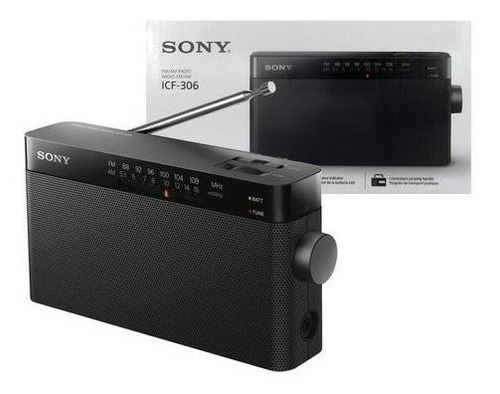 Radio Portatil Sony Icf-306 Analoga Am Fm Auricular Salida 