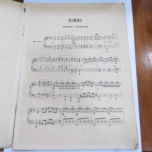 Antigua Partitura Himno Nacional Caja De Ahorro Postal 1944 (Usado)