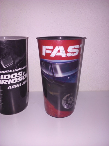 Rapidos Y Furios 7 Y 8 Vasos Lote2 Piezas Sin Tapas