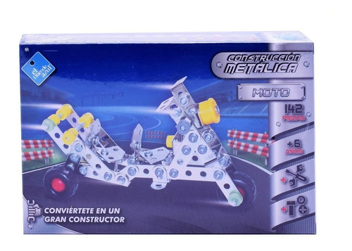 Juego De Construcción Metálica Moto 142 Piezas Tipo Mecano