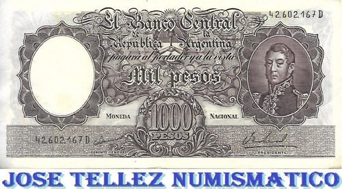Bottero 2167 2167 $ 1000 Moneda Nacional Serie D Ex Palermo