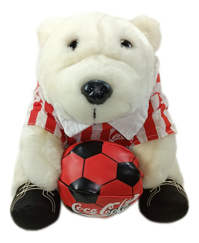 Oso Coca Cola Futbolista Vintage 25cms Importado