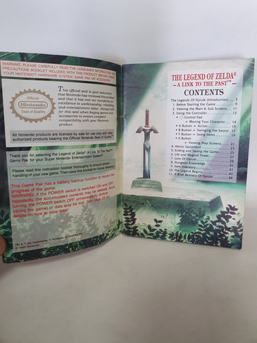 The Legend Of Zelda A Link To The Past Snes +manual Original (Reacondicionado)