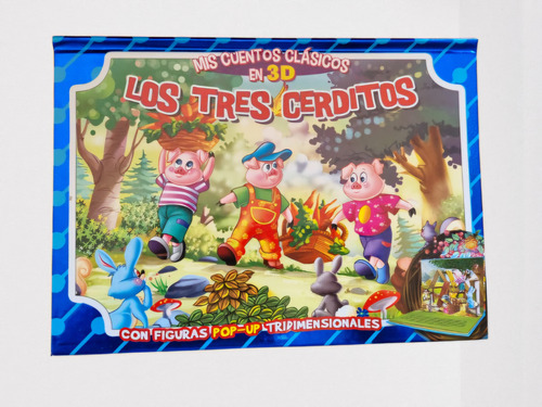 Libro Con Figuras Pop Up Los Tres Cerditos En 3d