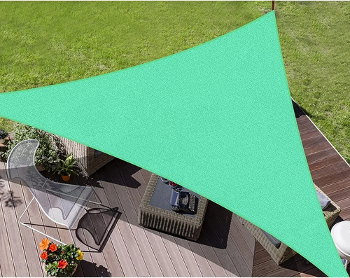 Toldo Triangular Tipo Vela Importado, 3,6x3,6x3,6m. Turquesa