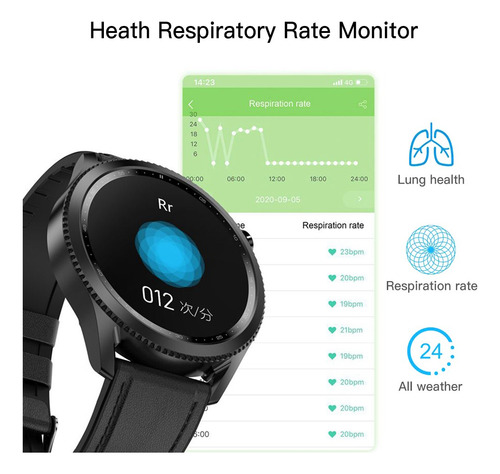 Smartwatch Reloj Deportivo Inteligente Reloj Negro