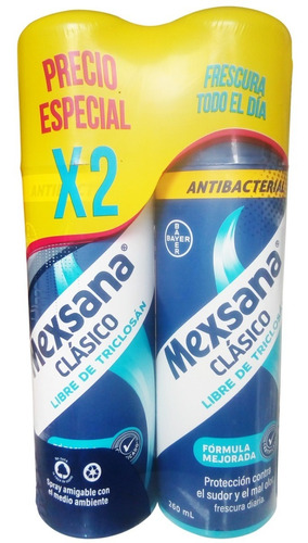 Desodorante Para Pies Spray Mexsana Antibac X2, Control Olor