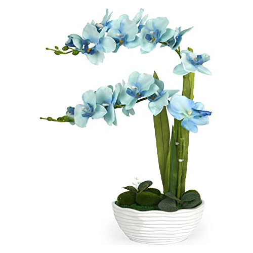 Flores Azules Claro, Flores De Orquídeas Artificiales ...