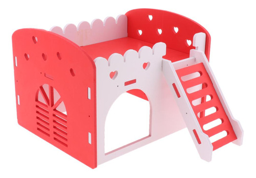 Mini De Forma De Castillo Para Mascotas Pequeñas, Rojo