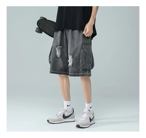Pantalones Cortos De Mezclilla De Moda Para Hombre, Ropa De