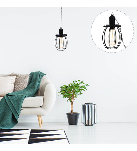 Luces Colgantes, Lámpara Solar De Hierro Forjado, Luz De Jar