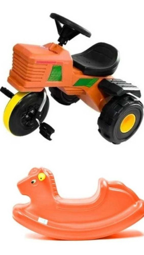 Combo Tractor A Pedal  Y Caballito Mecedor Rodacross Srj