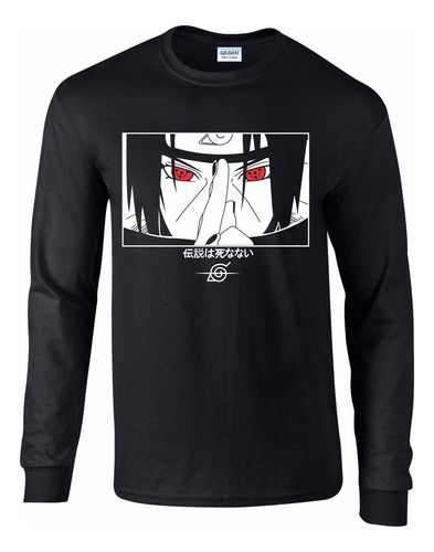 Playera Naruto Itachi Comic, Manga Larga 100% Algodón