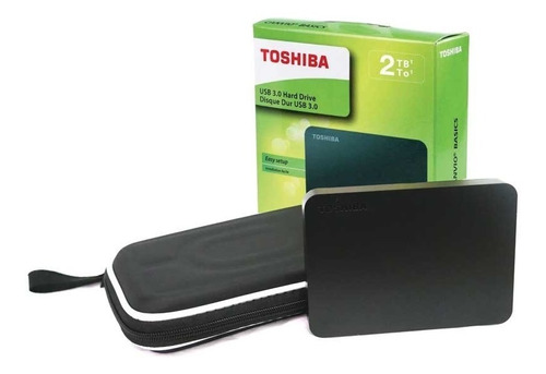 Disco Duro Externo Toshiba 2tb Canvio Basic + Estuche