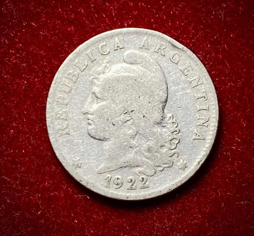 Moneda 20 Centavos Argentina 1922 Cj 72 Km 36 Cuproníquel