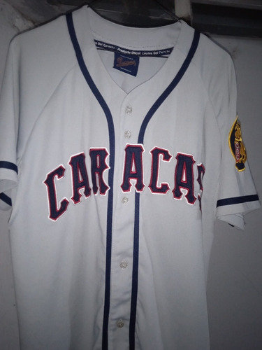 Imagen 1 de 5 de Camisa Beisbol Leones Del Caracas Original Talla M