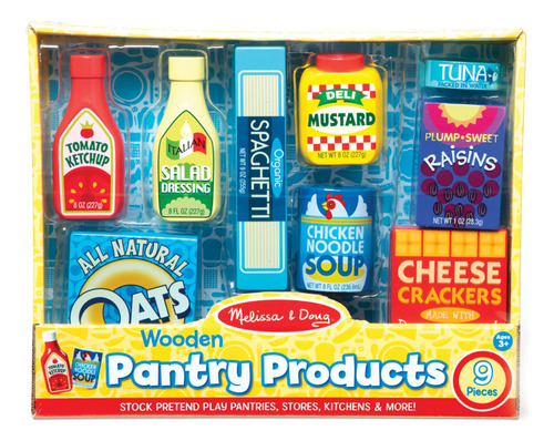 Juego De Comida Melissa & Doug Play De Madera De 9 Piezas