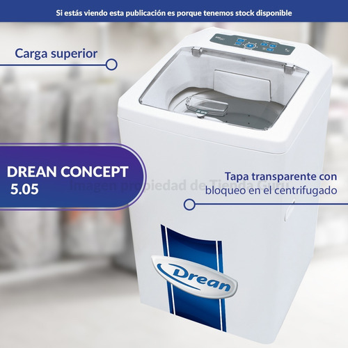 Lavarropas Drean Automático Carga Superior 5kg Concept 5.05