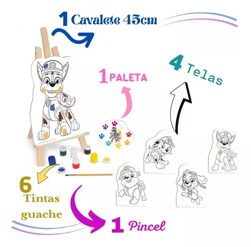 Kit Pintura Galinha Pintadinha Cavalete Tintas e Tela Infantil​ - Camilo's  Variedades