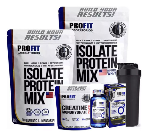 Combo 2x Whey Isolate Mix Profit 900g+testodrol + Creatina