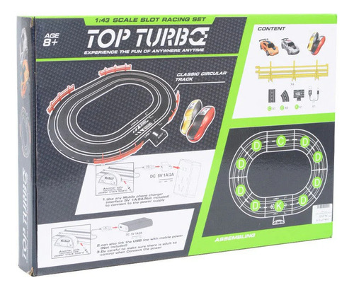 Pista De Carreras Soba Slot Racing Top Turbo Auto Luz Usb
