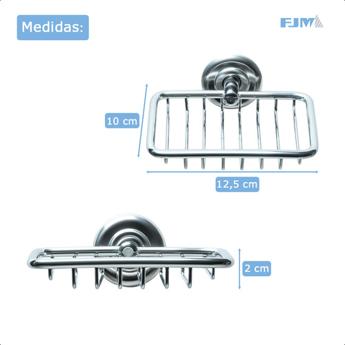 Saboneteira Aramada - Aço Cromado - Linha Classic - Fjm