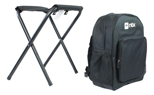 Mochila Com Banqueta Spacio Nautika Confortavel E Pratica Cor Cinza Desenho Do Tecido Lisa