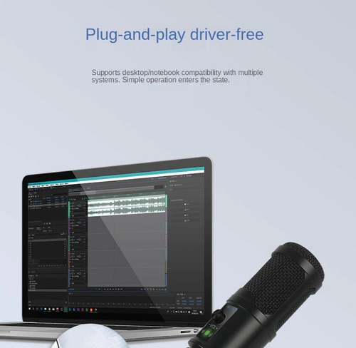 Microfono Condensador Usb Bm-65 Cardiode Tripode+filtro+mute