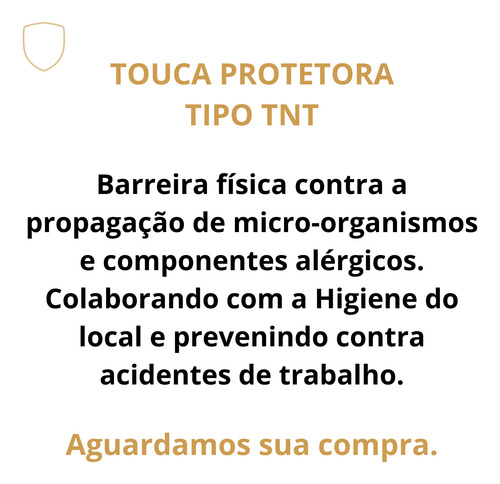 Touca Pp10 Descartável Tnt Sanfonada 100 Unidades C/anvisa