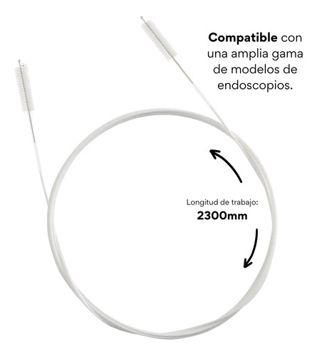 Cepillo Doble Quirúrgico De Limpieza Para Endoscopio 2300mm