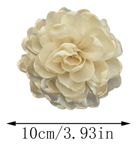 2 Elegante Broche De Flores Para Mujer, Horquilla, Beige