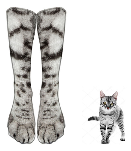 J 2 Pares De Medias Unisex Con Patas De Gato Y Perro Para