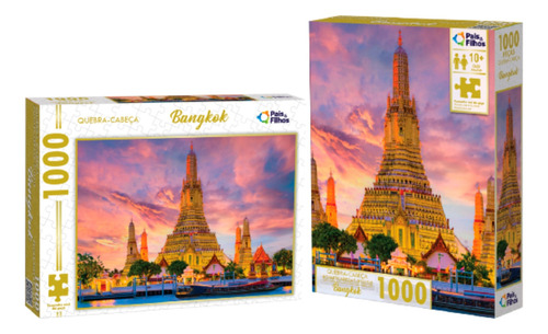 Quebra Cabeça Bangkok 1000 Peças Jogo Raciocínio Pais&filhos