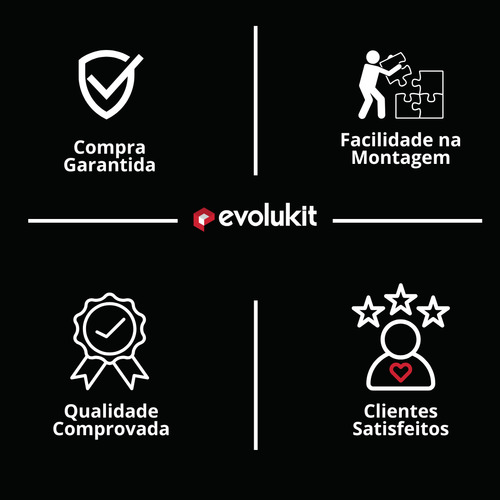 Estante Evolukit 60cm Branca Com 6 Prateleiras