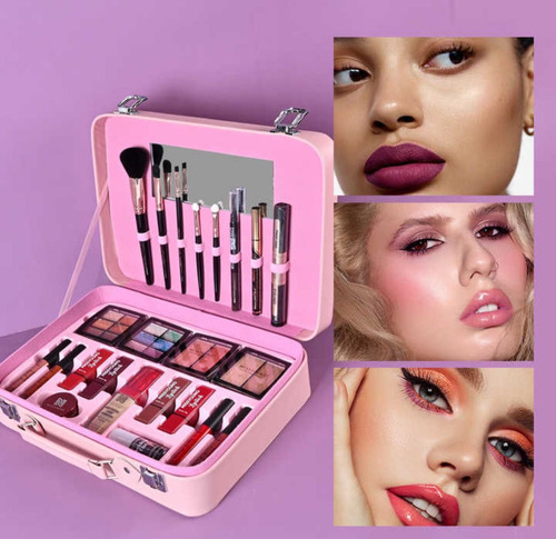 Set Maquillaje Profesional Maleta Completa 10 Compart.