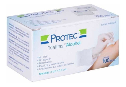 Caja Toallitas Con Alcohol Antisépticas Desinfectar