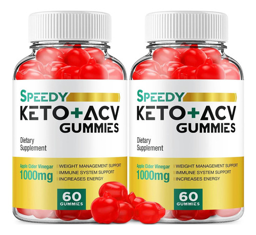 (paquete De 2) Gomitas Speedy Keto Acv Fórmula Avanzada Keto