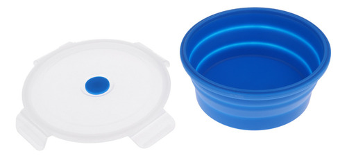 Hjq Cuenco Plegable De Silicona Azul De 400 Ml