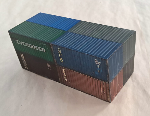 Pack De 8 Contenedores Esc. H0 P/maqueta De Ferromodelismo