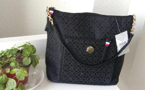 Carteras Tommy Hilfiger De Un Asa - Color Negro