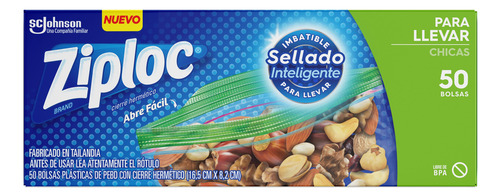Ziploc Bolsa Para Llevar Chica X 3 Cajas - 150 Unidades
